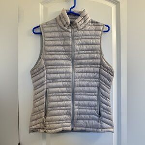 Patagonia ultralight down vest in gorgeous gray.